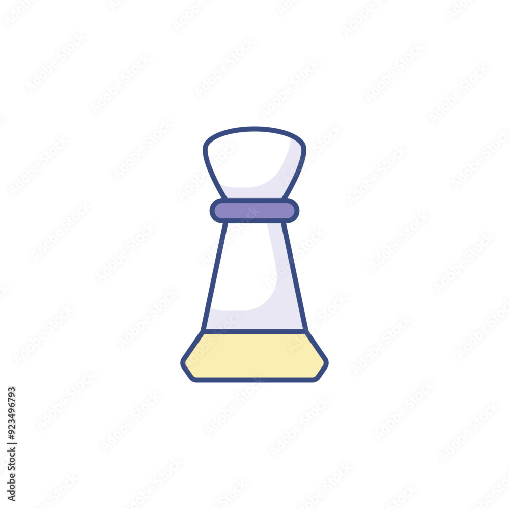 Chess Piece icon design with white background stock illustration Chess Piece icon design with white background stock illustration