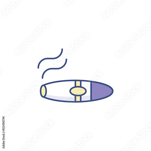 Cigar icon design with white background stock illustration