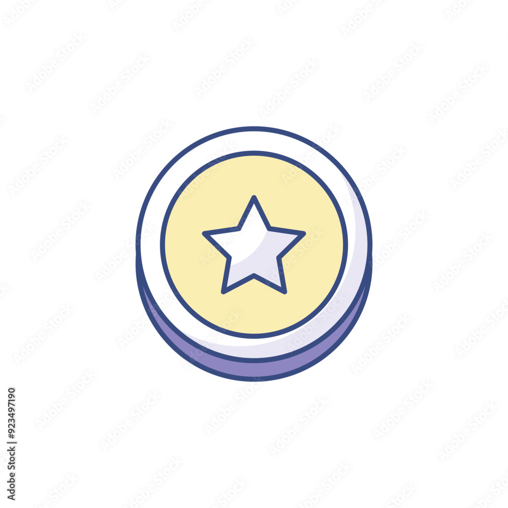 Star Coin icon design with white background stock illustration Star Coin icon design with white background stock illustration
