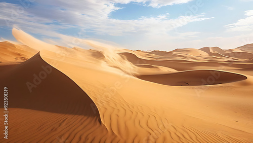 Desert dunes shifting with the wind
 photo