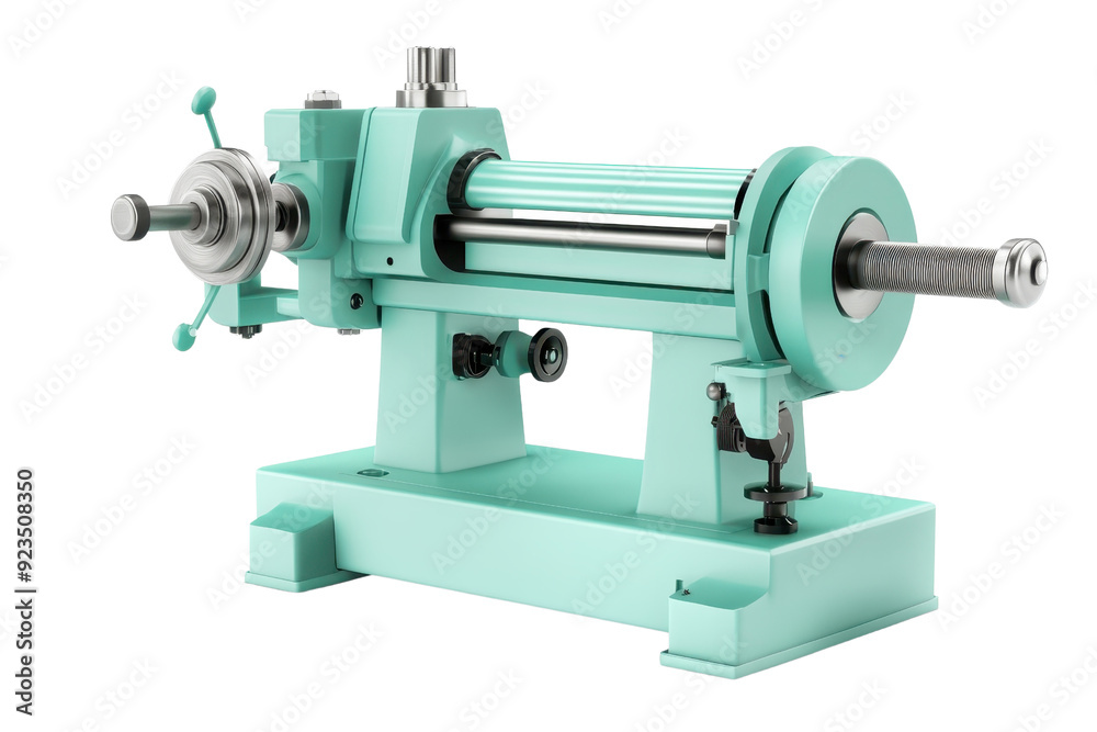Industrial lathe milling machine with precision controls, ideal for metalworking and machining tasks in a workshop environment.