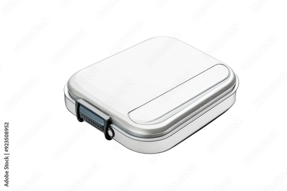 Modern compact stainless steel container with secure latch, ideal for storing small items, portable and sleek design for everyday use. Modern compact stainless steel container with secure latch, ideal for storing small items, portable and sleek design for everyday use.