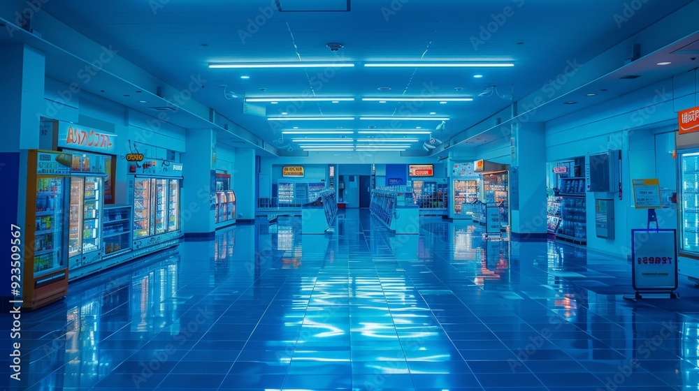 Supermarket in blue. Supermarket in blue.