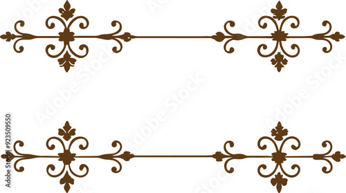 Dividers thin line elements set. Border underline for text page, book, invitation, wedding card, certificate, menu