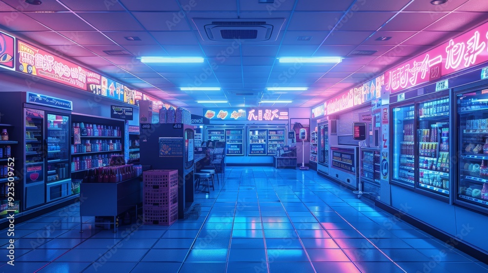 Supermarket in blue. Supermarket in blue.