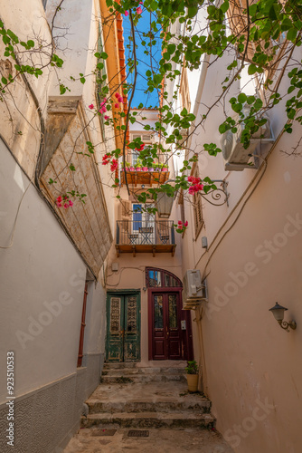 Fototapeta Naklejka Na Ścianę i Meble -  greece old capital nafplion streets shops churches castle and colorful houses quiet hours tourist destination