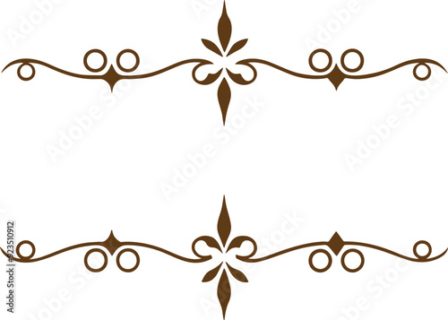 Dividers thin line elements set. Border underline for text page, book, invitation, wedding card, certificate, menu