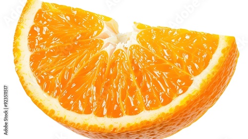 Orange segment, single object, Di-cut PNG style, isolated white background photo