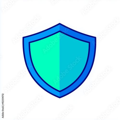 Free Download A simple, modern shield icon in shades of blue and green, representing security, protection, and defense on a white background - GFXLoad