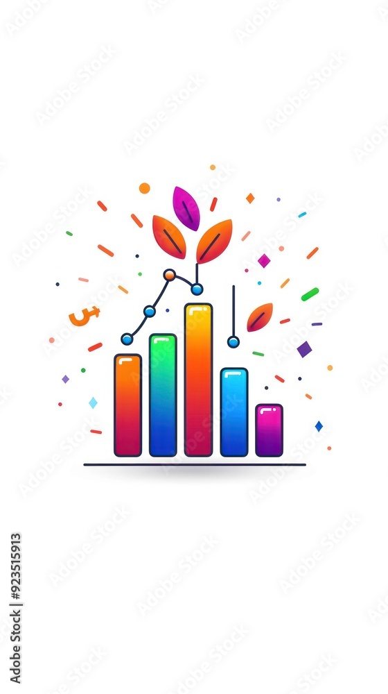 Digital finance tools, profit graphs, flat design illustration Digital finance tools, profit graphs, flat design illustration