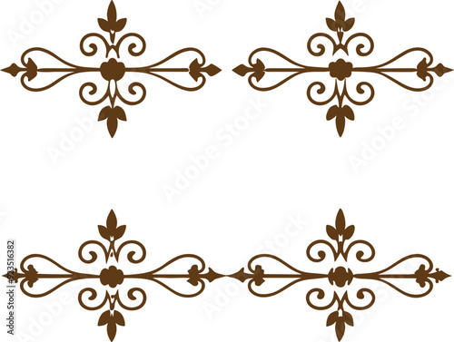 Dividers thin line elements set. Border underline for text page, book, invitation, wedding card, certificate, menu