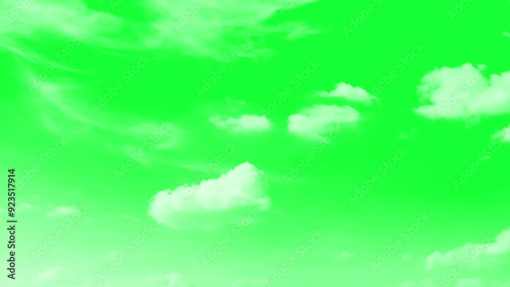 Animated Clouds Moving Fast on Green Screen, Cloud green screen video effect, Animated Clouds Moving 
 Forward Fast on Green Screen. Moving clouds motion graphic effects on green screen background. 