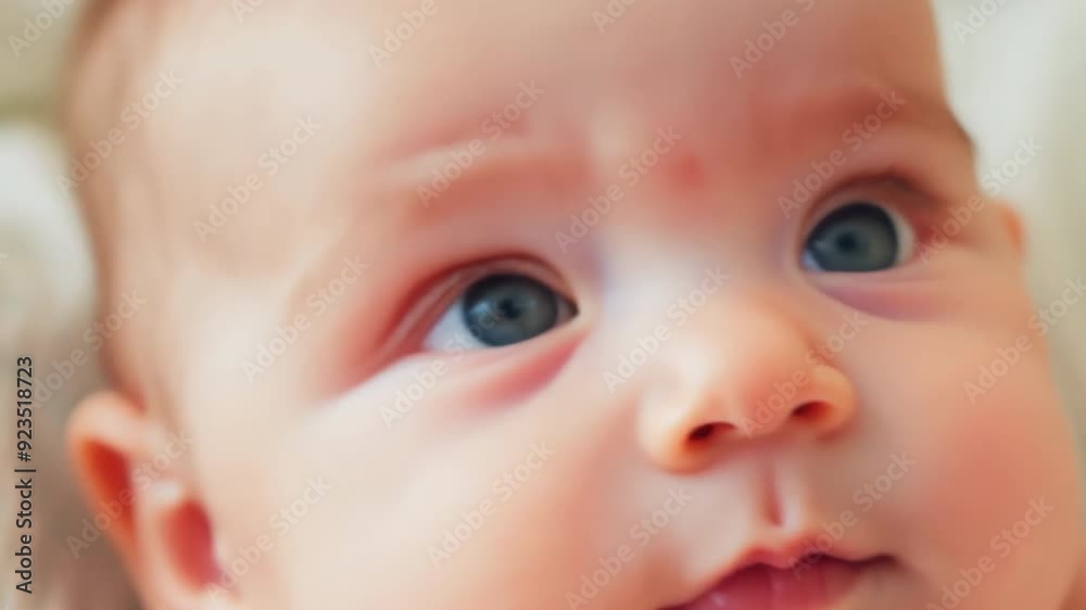 Cute innocent newborn baby face close up. Sweet child smile. Happy carefree childhood. Young adorable infant. Little beautiful toddler. Lovely kid closeup. Comfort in crib. Cute innocent newborn baby face close up. Sweet child smile. Happy carefree childhood. Young adorable infant. Little beautiful toddler. Lovely kid closeup. Comfort in crib.