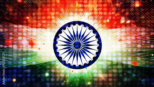Obraz na płótnie Digital India Background w salonie