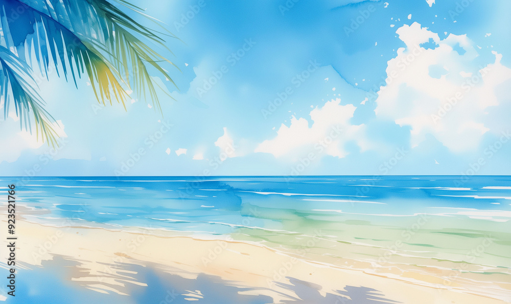 Summer, beach, beach, palm trees, sea, nature, scenery, sand beach, horizontal line, cloud Summer, beach, beach, palm trees, sea, nature, scenery, sand beach, horizontal line, cloud