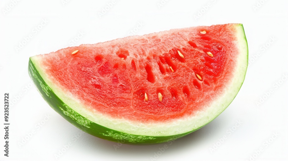 Fresh sweet ripe watermelon slices isolated over white background Fresh sweet ripe watermelon slices isolated over white background