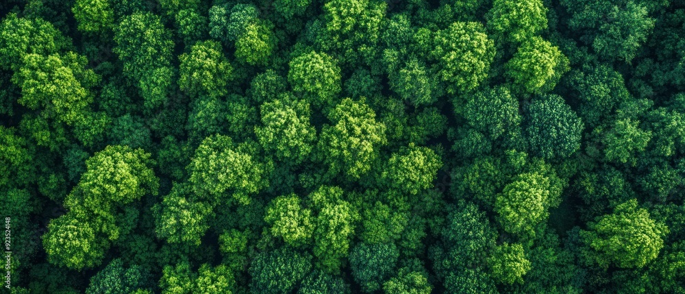 Aerial View of Lush Green Canopy in a Forest Aerial View of Lush Green Canopy in a Forest