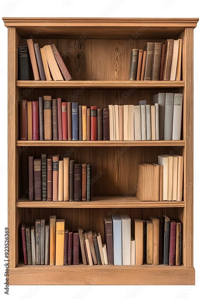 Bookshelf isolated on white background Bookshelf isolated on white background
