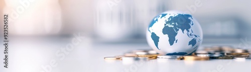 Foreign asset management, high-net-worth, flat design illustration
