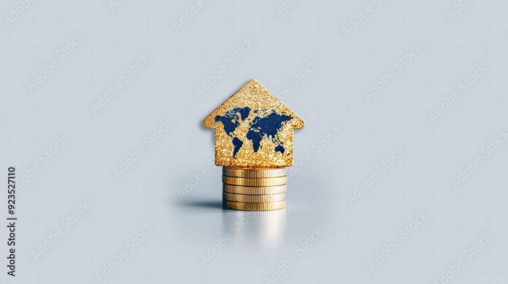Foreign currency accounts, wealth management, flat design illustration