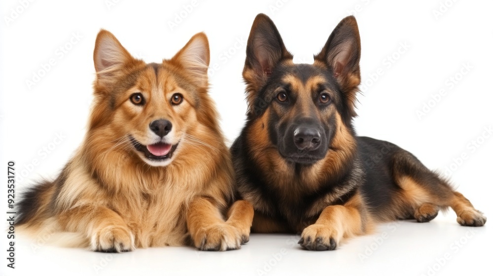 Two Happy Dogs Portrait Two Happy Dogs Portrait
