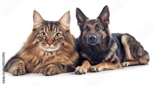 Friendly Companions: Cat and Dog Together