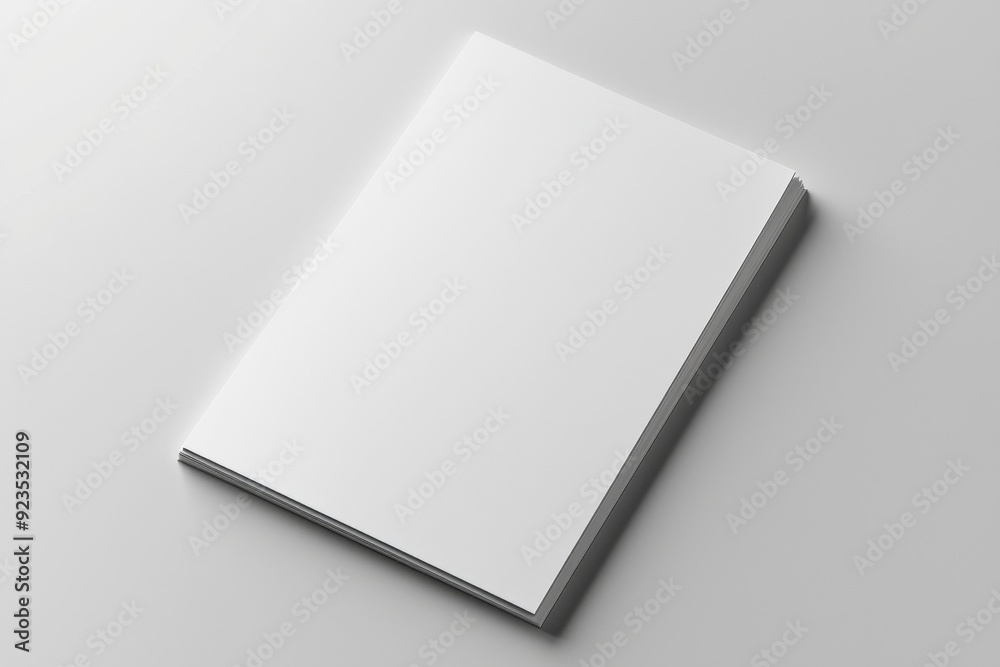 Blank A4 Paper Mockup on Isolated Background created with Generative AI Blank A4 Paper Mockup on Isolated Background created with Generative AI
