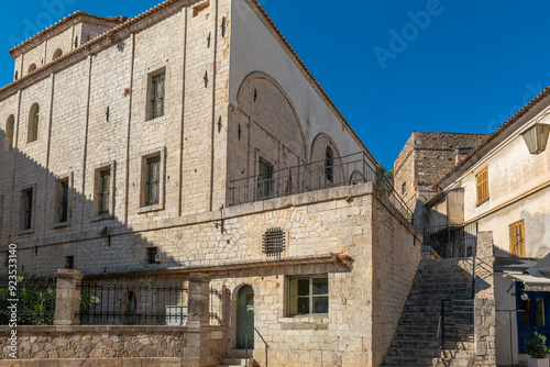 Fototapeta Naklejka Na Ścianę i Meble -  greece old capital nafplion streets shops churches castle and colorful houses quiet hours tourist destination