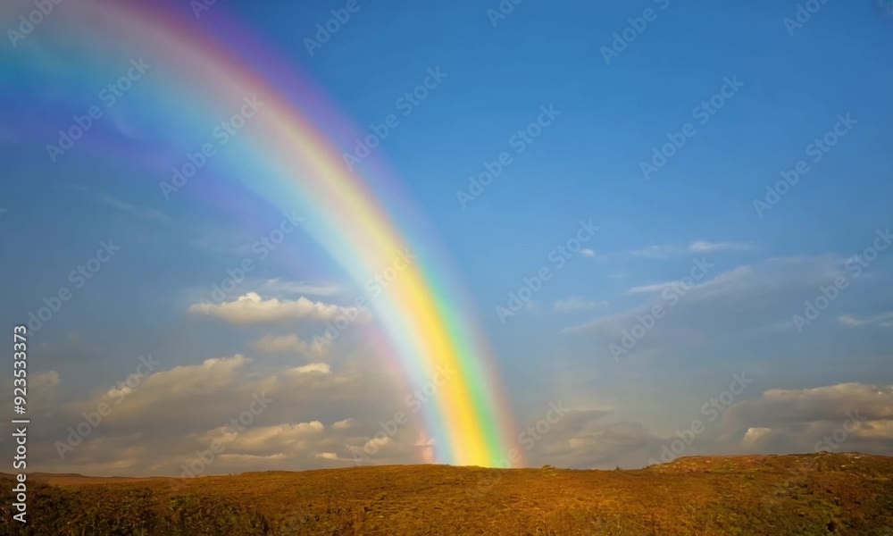 beautiful 3d view of rainbow in the sky beautiful 3d view of rainbow in the sky