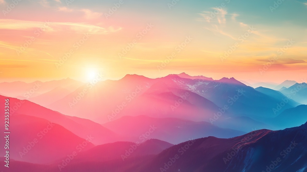 Fototapeta premium Serene Mountain Sunrise