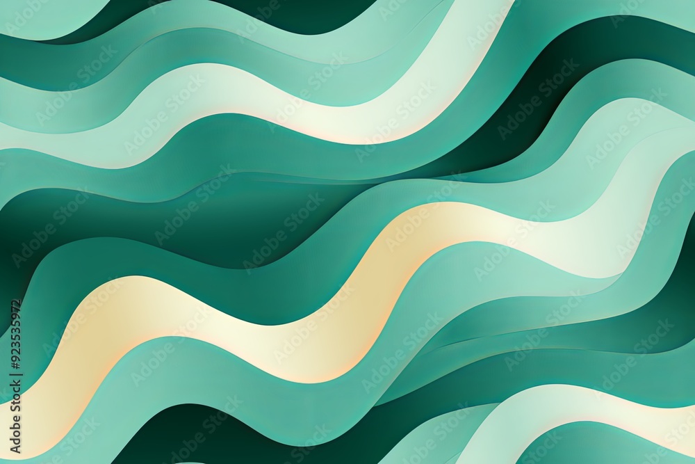 abstract background with green  waves