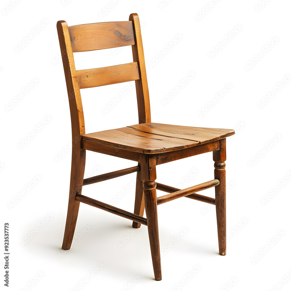 Wooden chair isolated on white background Wooden chair isolated on white background