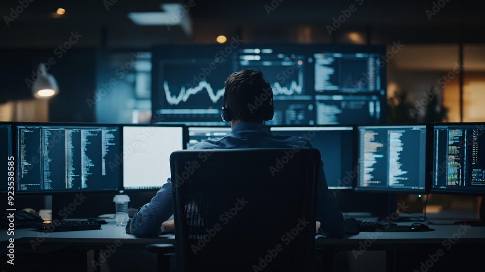 Data Analyst at Work in Office Data Analyst at Work in Office