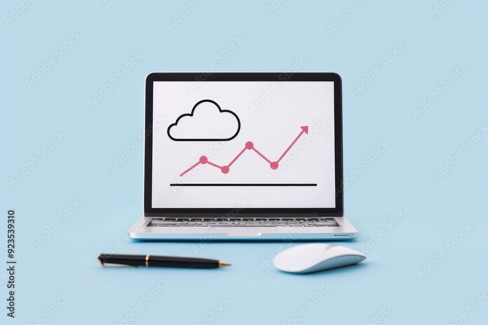Online business success, profit metrics, flat design illustration Online business success, profit metrics, flat design illustration