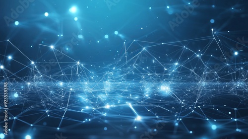 Abstract Blue Network Background