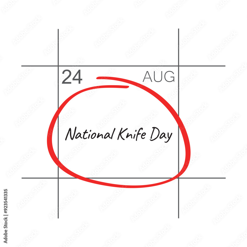 Obraz premium National Knife Day, August 24 - calendar date.