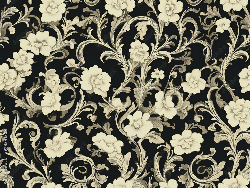 Fototapeta premium Seamless pattern Royal vintage Victorian Gothic background