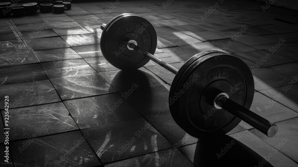 Weights Gym. Black Olympic Equipment for Personal Fitness Training Weights Gym. Black Olympic Equipment for Personal Fitness Training