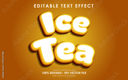 Editable Ice Tea Text Effect