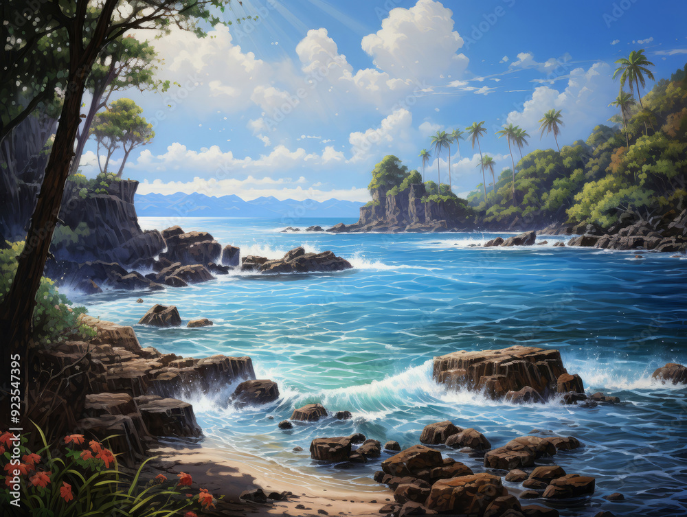 Awesome Tropical island beach summer exotic view Awesome Tropical island beach summer exotic view