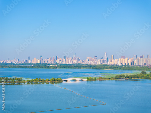 Summer scenery of Wuhan East Lake Scenic Area photo