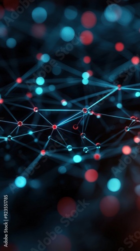 Abstract representation of a network under malware detection, cybersecurity, protection