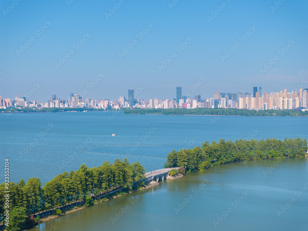 Summer scenery of Wuhan East Lake Scenic Area Summer scenery of Wuhan East Lake Scenic Area