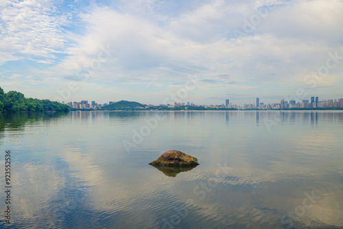 Summer scenery of Wuhan East Lake Scenic Area photo