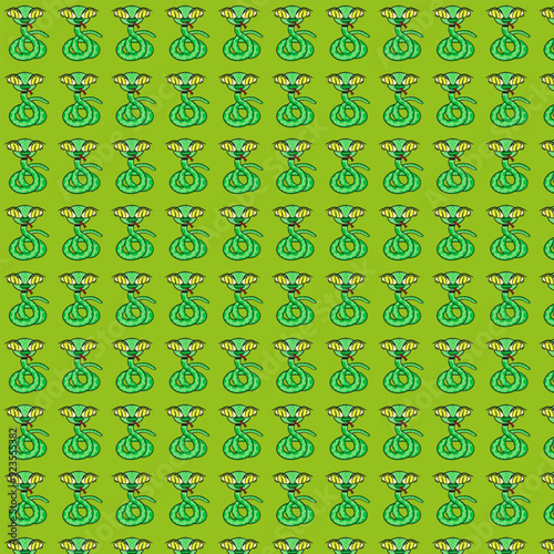 Pattern with a cunning snake
