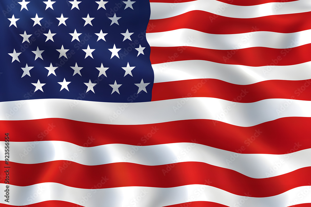 Obraz premium Illustration of the USA national flag