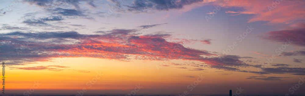Beautiful sky scenery of Wuhan in summer Beautiful sky scenery of Wuhan in summer
