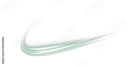 Light green Twirl. Curve light effect of green line. Luminous green circle. Light green pedistal, podium, platform, table. Vector PNG. Vector illustration	