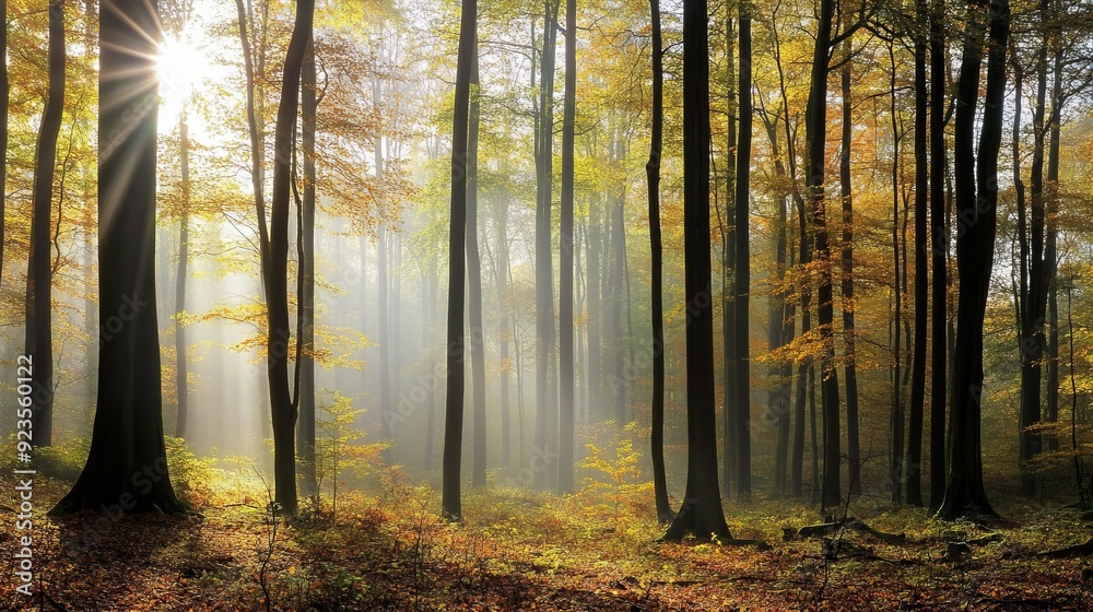 Obraz premium Serene Autumn Forest