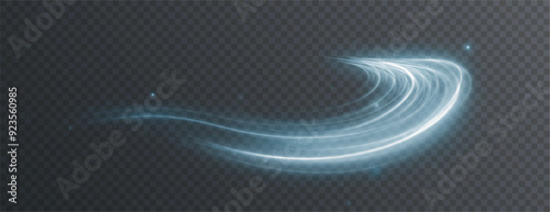 Light blue Twirl. Curve light effect of blue line. Luminous blue circle. Light blue pedistal, podium, platform, table. Vector PNG. Vector illustration